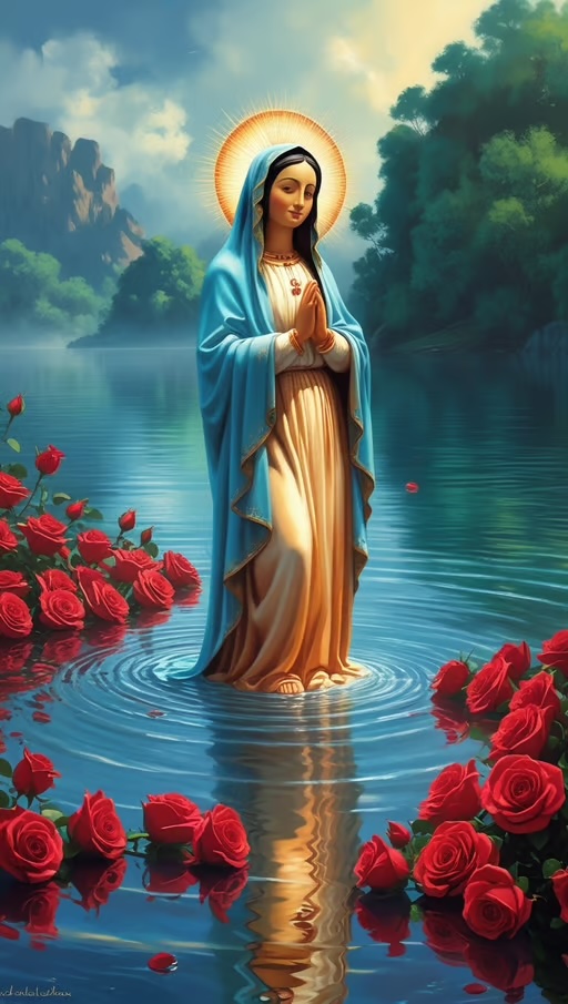 Đức Mẹ Guadalupe trên bờ hồ yên tĩnh