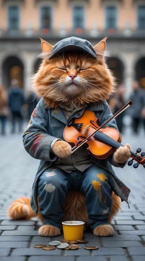 Mèo nghệ sĩ đường phố